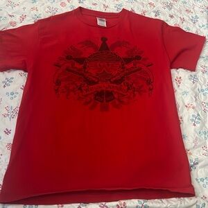 Vintage 90’s Waylon Jennings Shirt Medium Red SS Cotton Outlaw Western Country